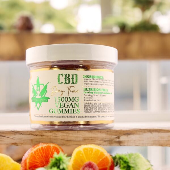 "Hempwellness CBD 1500mg Day Gummies - Energizing Vegan Gummies"