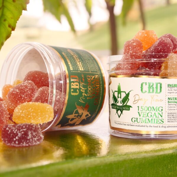 "Hempwellness CBD 1500mg Night Gummies - Relaxing Vegan Gummies"