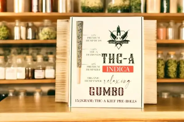 "Gumbo hemp flower - sweet, pungent aroma with a relaxing body high for stress relief."